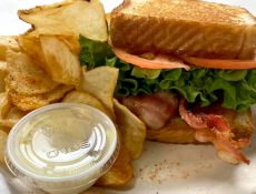 BLT sandwich and chips