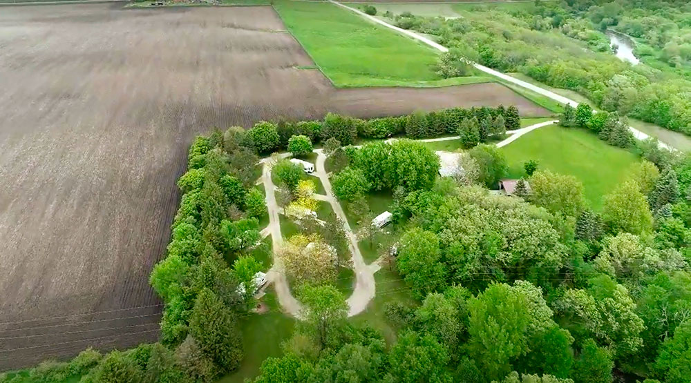 Aerial view of Cooper's Cove park