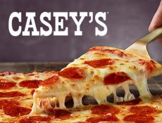 Casey's pepperoni pizza