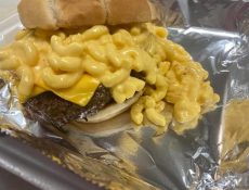 Mac and cheese burger