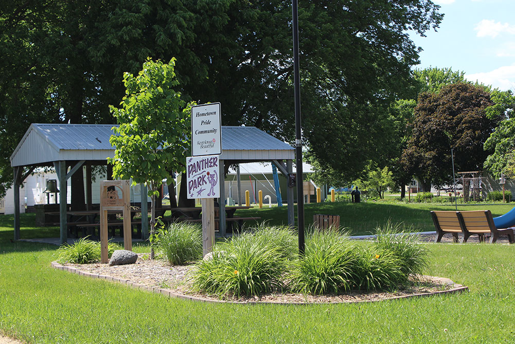 Landscaped area at Panther Park