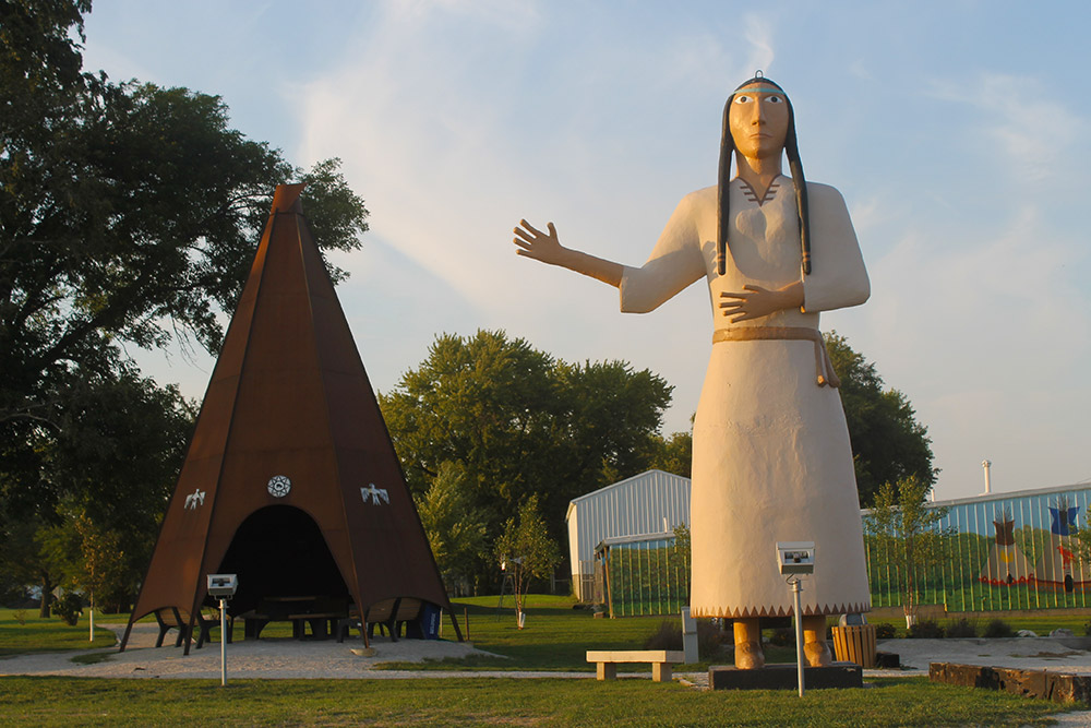 Princess Statue and teepee