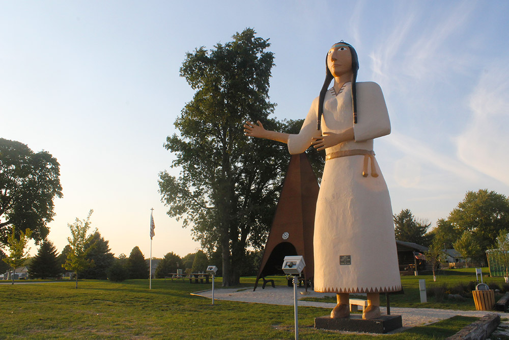 Princess Statue and teepee