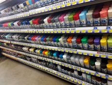 Spray paint aisle