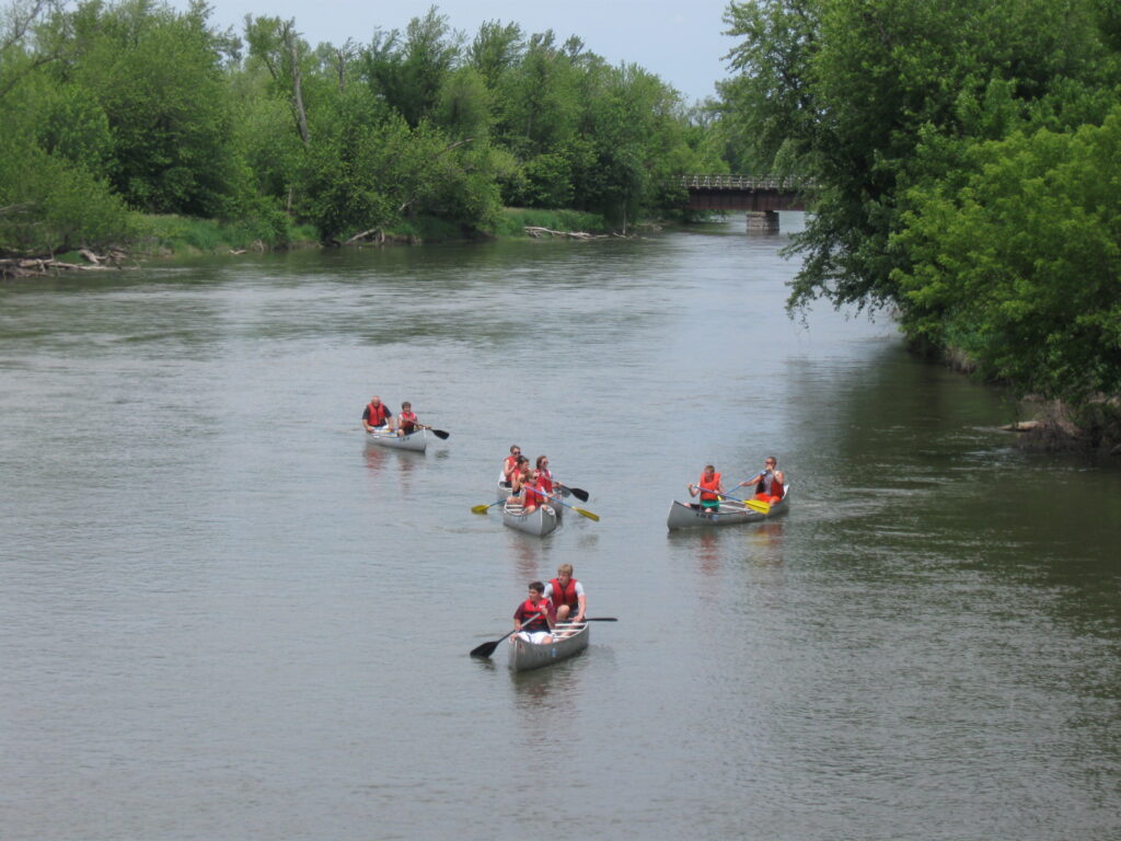 Kayaking on the Des Moines River in 2010.