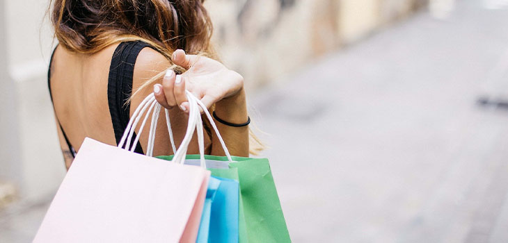 Woman holding shopping bags