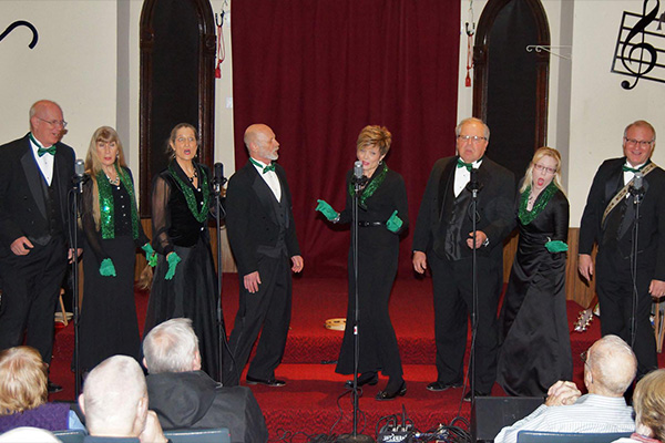 Adult choir performing