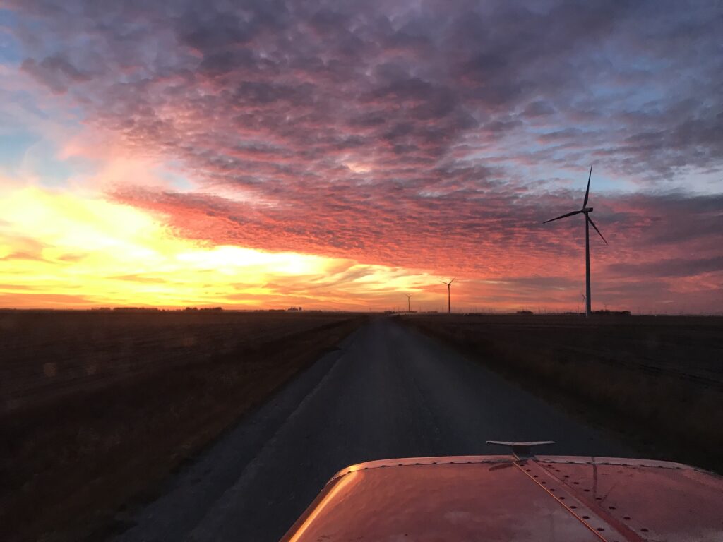 Truck sunset