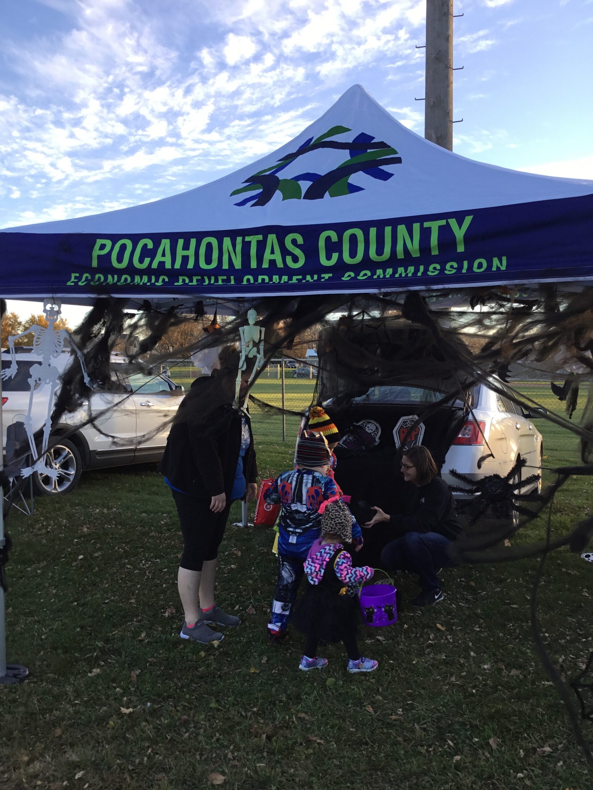 PCEDC tent at Fonda Trunk or Treat in 2018