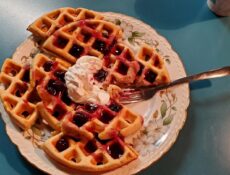 Aspen leaf waffle